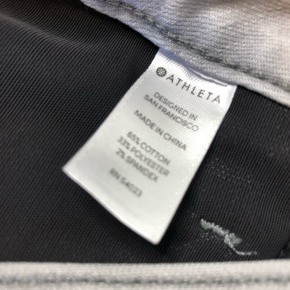 Athleta Jeans 2 Sculptek Skinny Gray Crop Stretch Midrise Womens XS Stretch - Picture 8 of 8